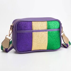 Purple, Gold, and Green Women's Crossbody Bag
